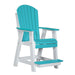 LuxCraft Adirondack Balcony Chair in blue white