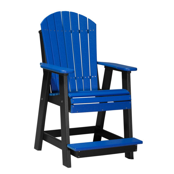 LuxCraft Adirondack Balcony Chair in blue black