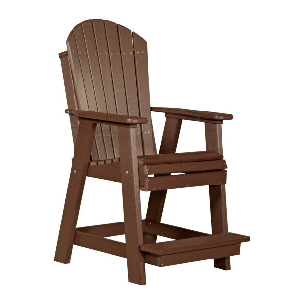 LuxCraft Adirondack Balcony Chair in chair brown