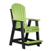 LuxCraft Adirondack Balcony Chair in lime green black