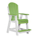 LuxCraft Adirondack Balcony Chair in lime green white
