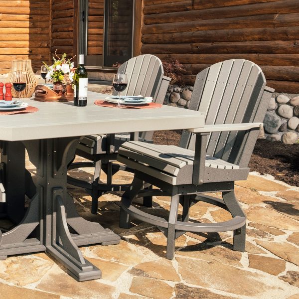 LuxCraft Adirondack Dining Height Poly Swivel Chair