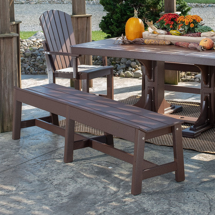 LuxCraft 72" Café Poly Dining Bench