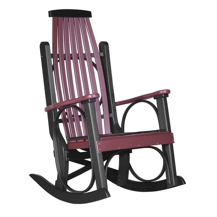 LuxCraft Poly Porch Grandpa's Outdoor Patio Rocker Rocking Arm Chair