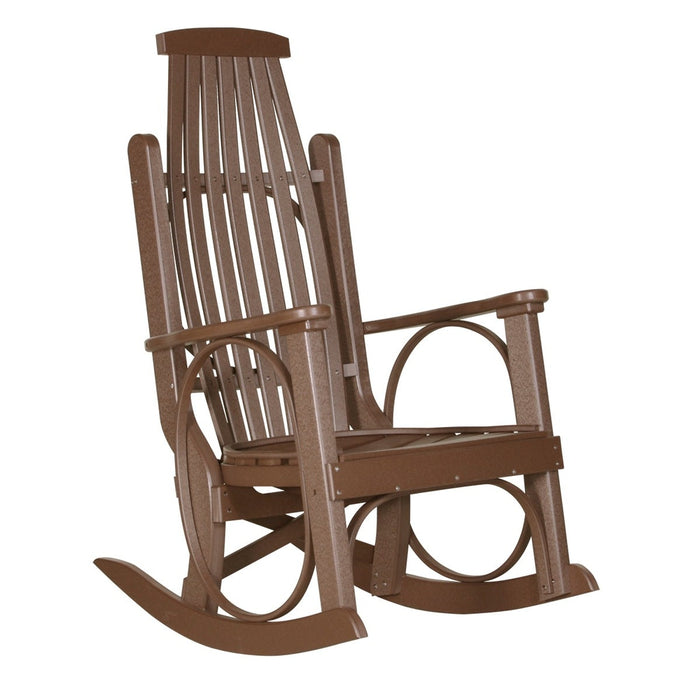 LuxCraft Poly Porch Grandpa's Outdoor Patio Rocker Rocking Arm Chair