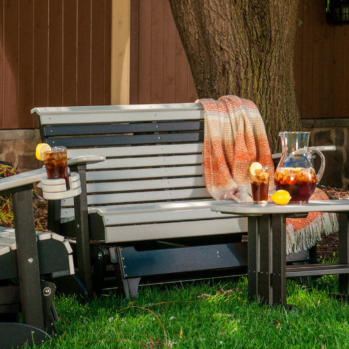 LuxCraft 4' Rollback Plain Poly Outdoor Glider Chair