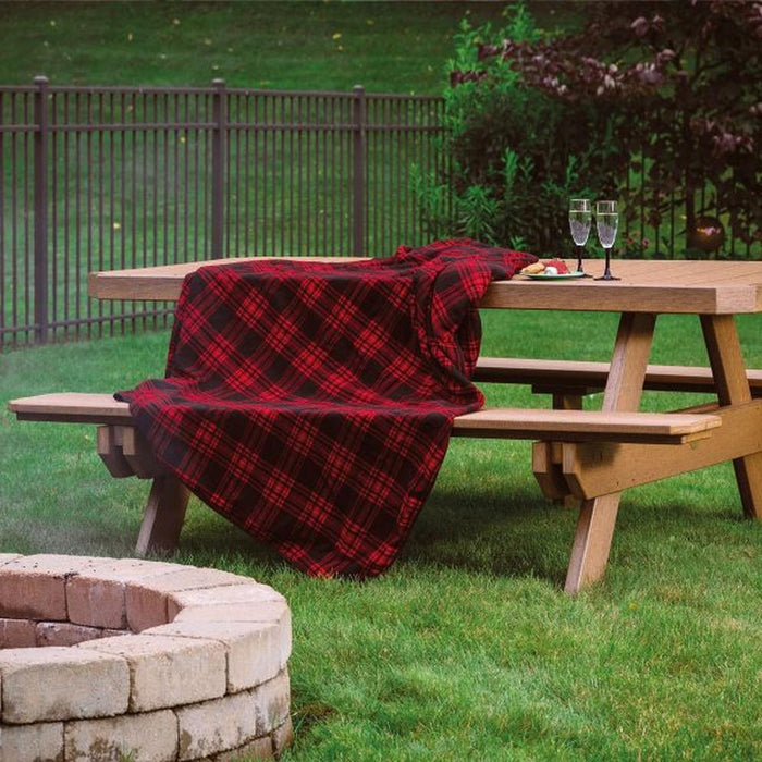 LuxCraft 6' Rectangular Outdoor Poly Picnic Table