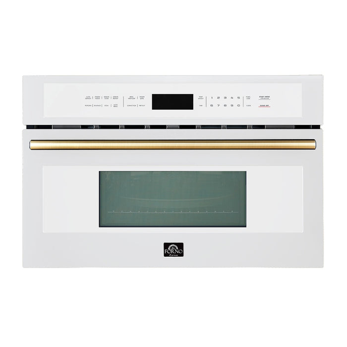 Oliena Espresso White 30 Inch 1750 Watt Compact Oven & 1000 Watt Microwave, 1.6 cu. ft.