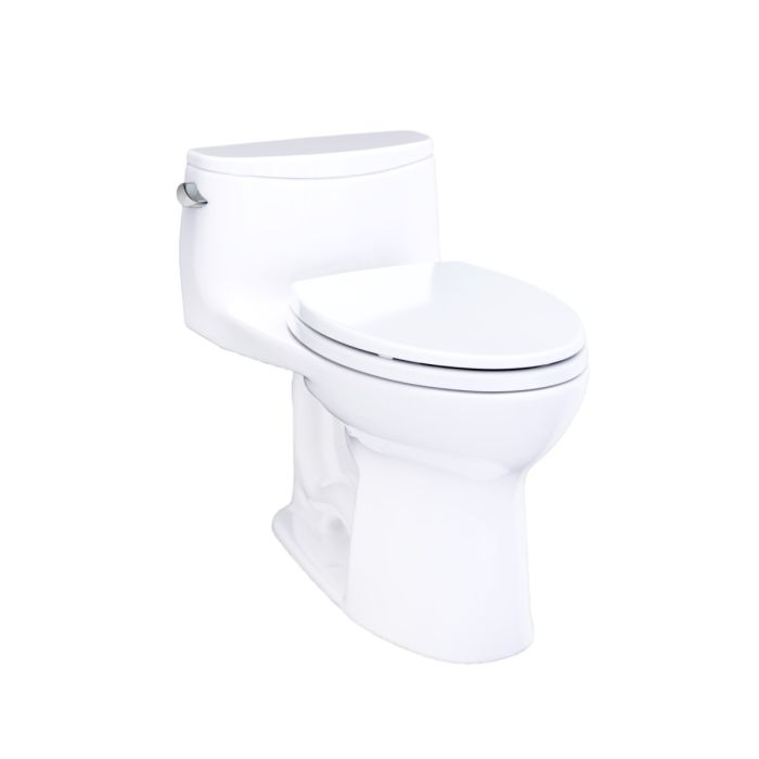 TOTO UltraMax® 1.28 gpf Elongated One Piece Toilet with Left Hand Lever in Cotton - Seat Included