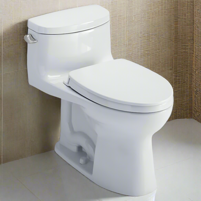 TOTO Supreme II 28 3/8" One-Piece 1.28 GPF Single Flush Elongated Toilet and Washlet+ Connection MS634124CEFG