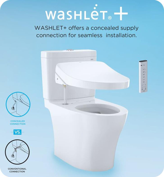 TOTO Nexus 28 5/8" Two-Piece 1.0 GPF Single Flush Elongated Toilet and Washlet+ C2 in Cotton MW4423074CUFG#01