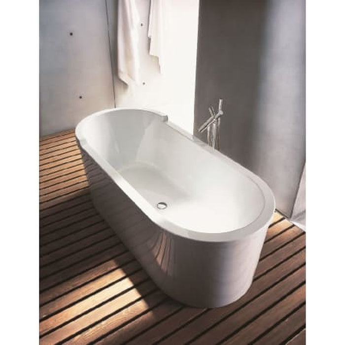 Duravit Starck 63" Free Standing Acrylic Soaking Tub with Center Drain and Overflow 700409000000090