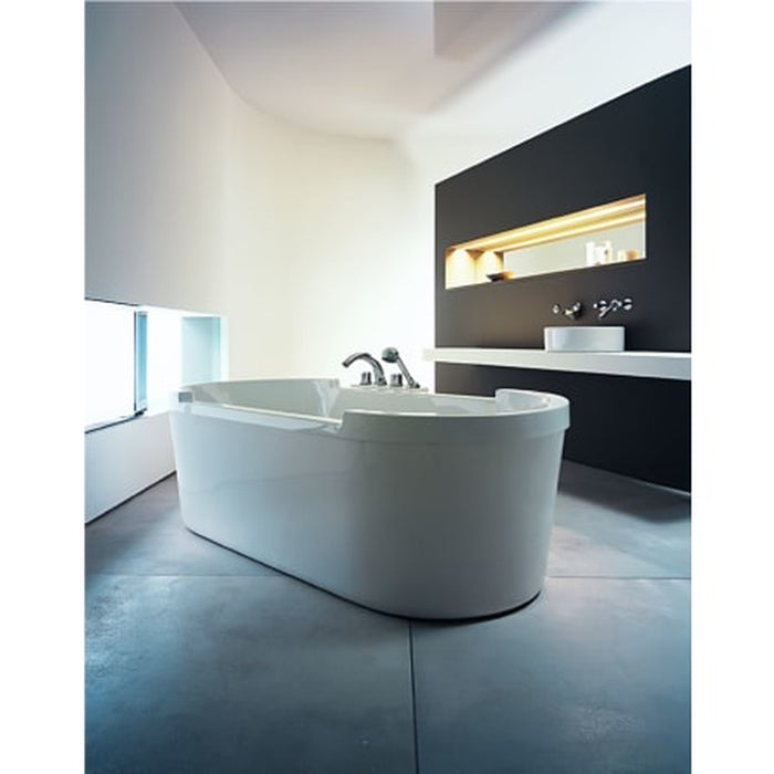 Duravit Starck 75" Free Standing Acrylic Soaking Tub with Center Drain and Overflow 700012000000090