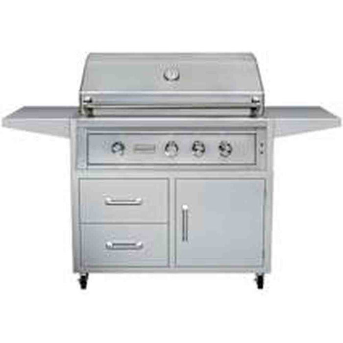 EdgeStar 89000 BTU 42 Inch Wide Grill and Cart with Rotisserie and LED Lighting