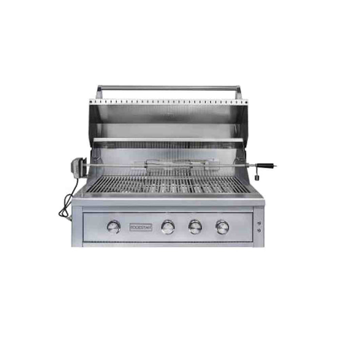 EdgeStar 89000 BTU 42 Inch Wide Grill and Cart with Rotisserie and LED Lighting