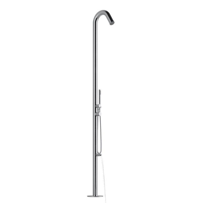 PULSE ShowerSpas Wave Outdoor Brushed Stainless Steel Shower