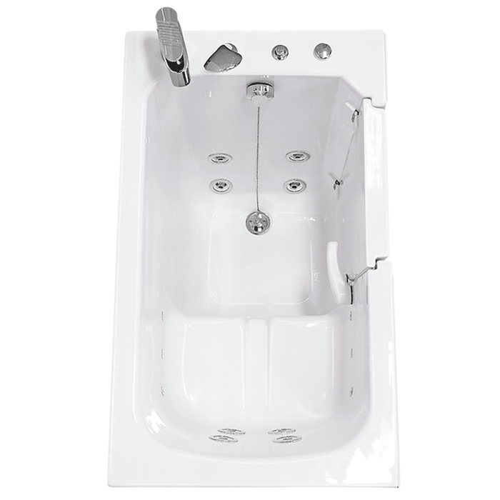 Ella's Bubbles's Bubbles Flow Acrylic Hydro Massage Walk in Tub 28"x48", Right Inward Swing Door, 2 Piece Fast Fill Faucet