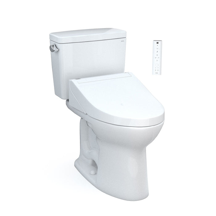 TOTO Drake Washlet+ Two-Piece 1.28 GPF Toilet with C5 Bidet Seat, 10" Rough-In, Cotton White