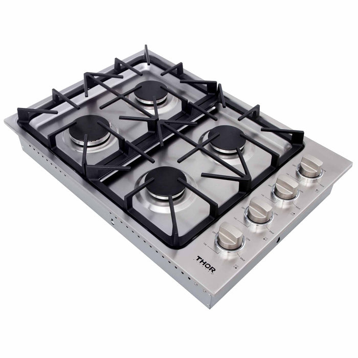Thor Kitchen 30-Inch Professional Drop-In Gas Cooktop with Four Burners in Stainless Steel (TGC3001)