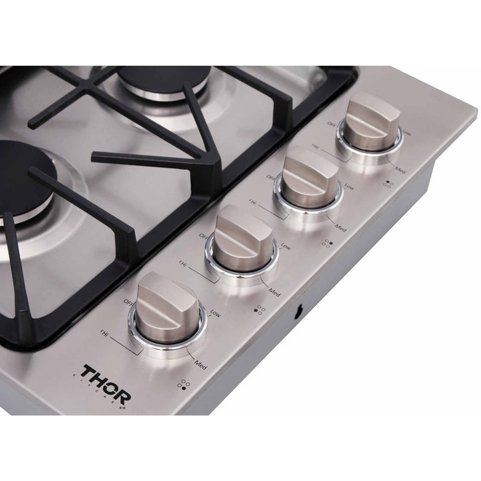 Thor Kitchen 30-Inch Professional Drop-In Gas Cooktop with Four Burners in Stainless Steel (TGC3001)