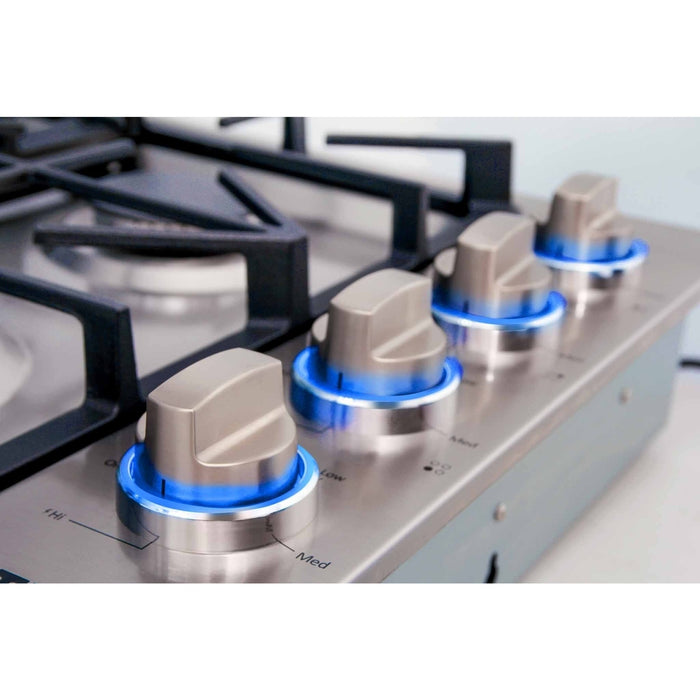 Thor Kitchen 30-Inch Professional Drop-In Gas Cooktop with Four Burners in Stainless Steel (TGC3001)