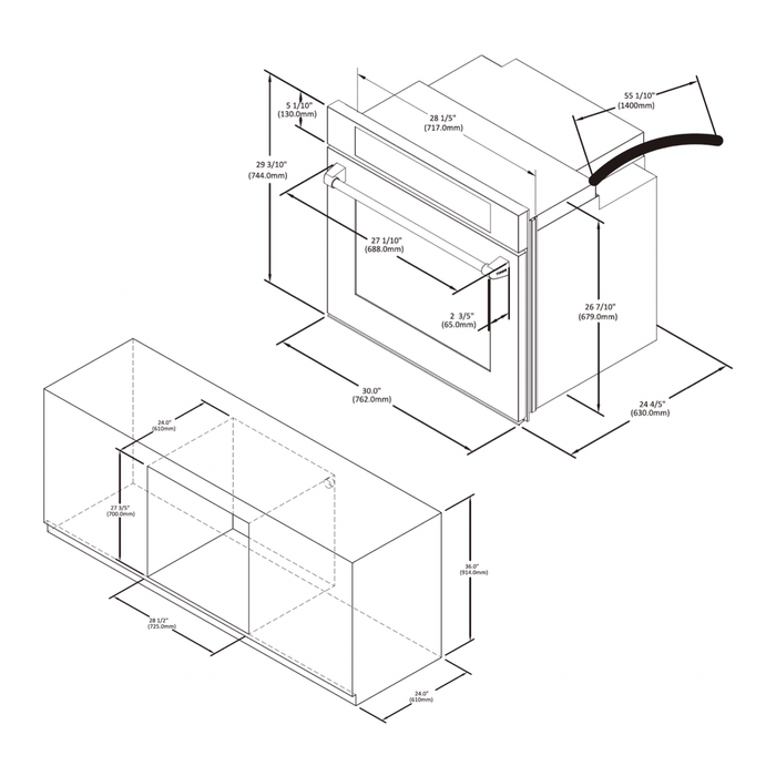 Thor Kitchen 30-Inch Professional Self-Cleaning Electric Wall Oven in Stainless (HEW3001)