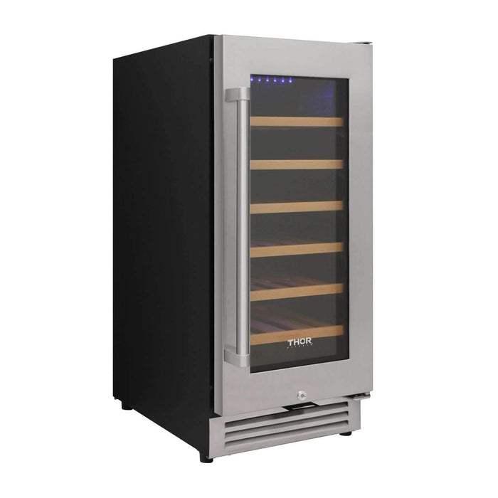 Thor Kitchen 15” Built-in Wine Cooler with 33-Bottle Capacity and Sabbath Mode (TWC1501)