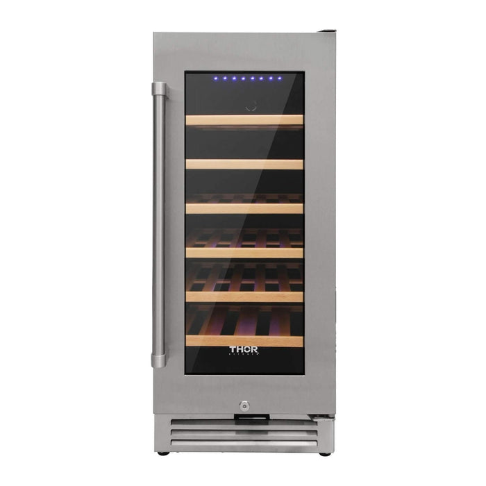 Thor Kitchen 15” Built-in Wine Cooler with 33-Bottle Capacity and Sabbath Mode (TWC1501)