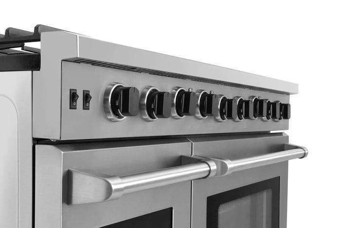 Thor Kitchen 48-Inch 6.8 cu. ft. Double Oven Gas Range in Stainless Steel (LRG4807U)