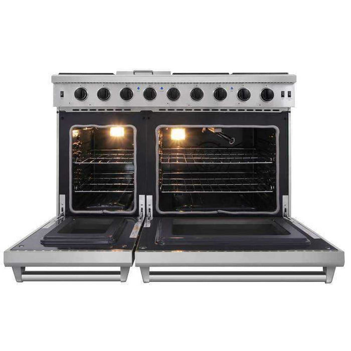 Thor Kitchen 48-Inch 6.8 cu. ft. Double Oven Gas Range in Stainless Steel (LRG4807U)