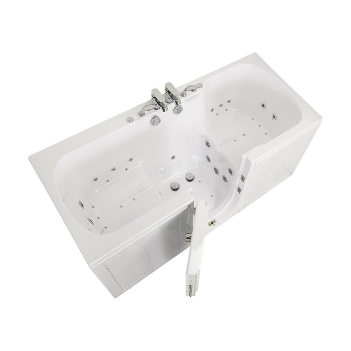 Ella's Bubbles's Bubbles Big4Two 36"x80" Hydro + Air Massage w/ Independent Foot Massage Acrylic Two Seat Walk-In-Bathtub, Left Outswing Door, 2x2 Piece Fast Fill Faucet, 2" Dual Drain