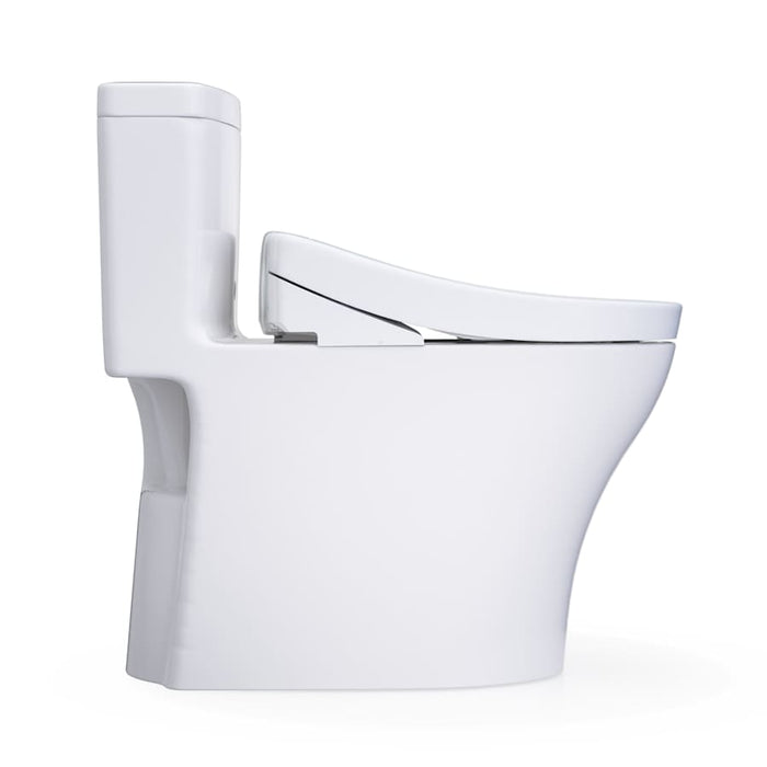 TOTO Washlet+ Aquia IV One-piece Elongated Dual Flush 1.28 And 0.9 GPF Toilet And Washlet S5 Bidet Seat