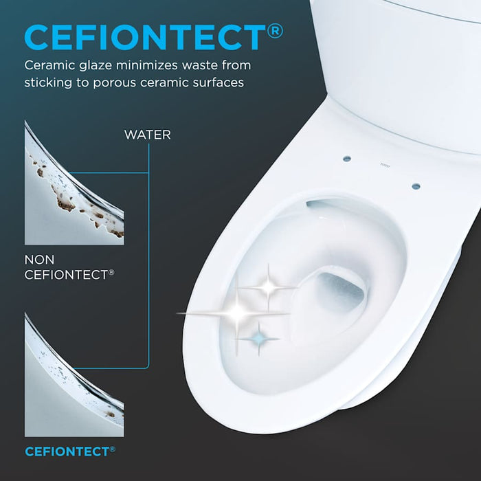 TOTO Washlet+ Aquia IV One-piece Elongated Dual Flush 1.28 And 0.9 GPF Toilet And Washlet S5 Bidet Seat