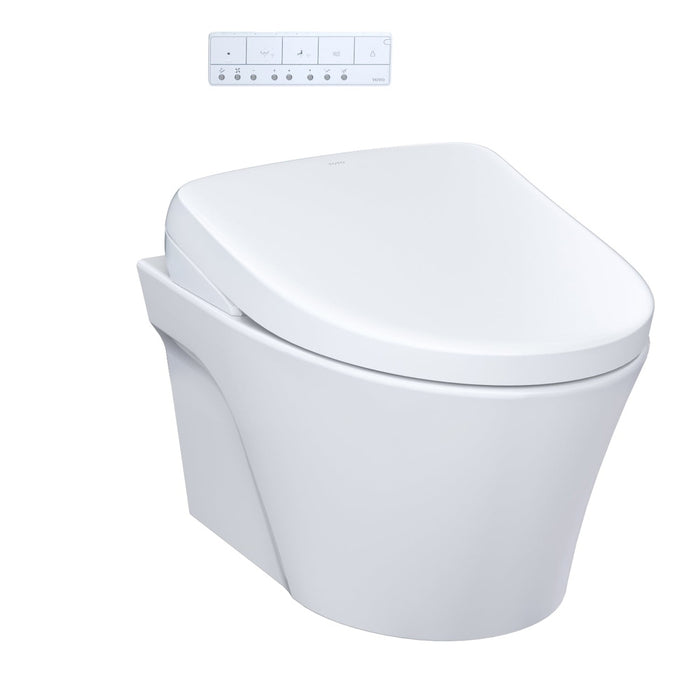 TOTO WASHLET+ AP Wall-Hung Toilet with S7A Bidet Seat and DuoFit In-Wall Auto Dual-Flush Tank