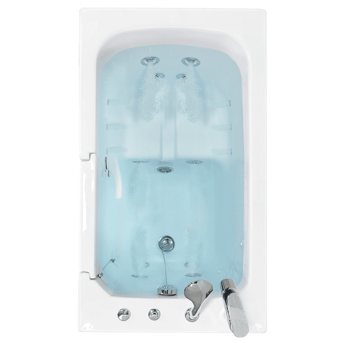 Ella's Bubbles's Bubbles Flow Acrylic Hydro Massage Walk in Tub 28"x48", Right Inward Swing Door, 2 Piece Fast Fill Faucet