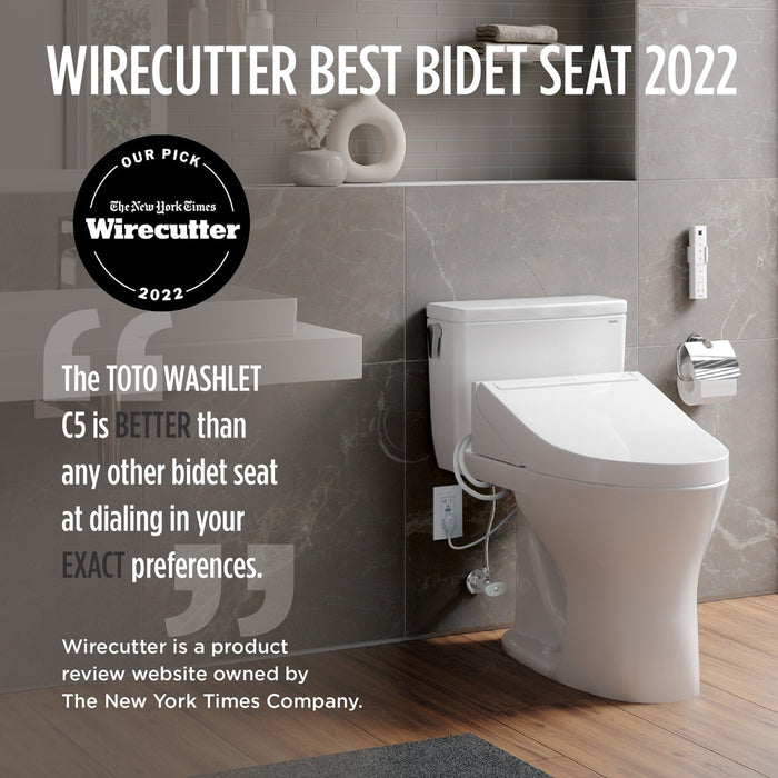 TOTO WASHLET C5 Bidet Toilet Seat with PREMIST and EWATER+ Wand Cleaning, Round