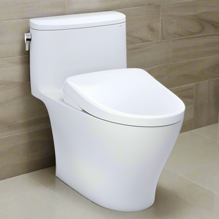 TOTO WASHLET+ Nexus One-Piece Toilet with Auto Flush S7A Bidet Seat, Cotton White