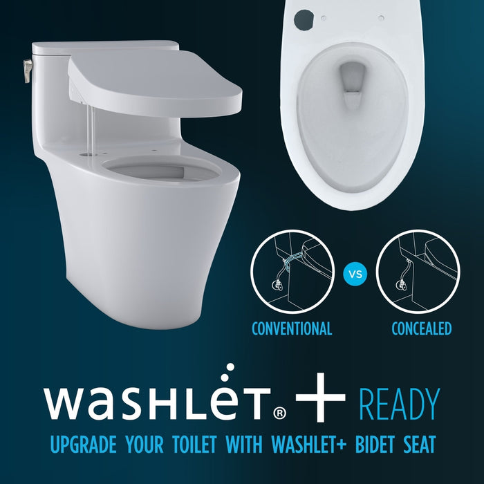 TOTO Drake Two-Piece 1.28 GPF Tornado Flush Toilet with SoftClose Seat, Washlet+ Ready