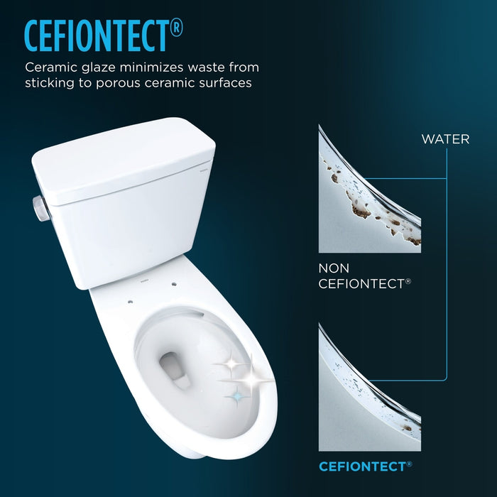 TOTO Drake Two-Piece 1.28 GPF Tornado Flush Toilet with SoftClose Seat, Washlet+ Ready