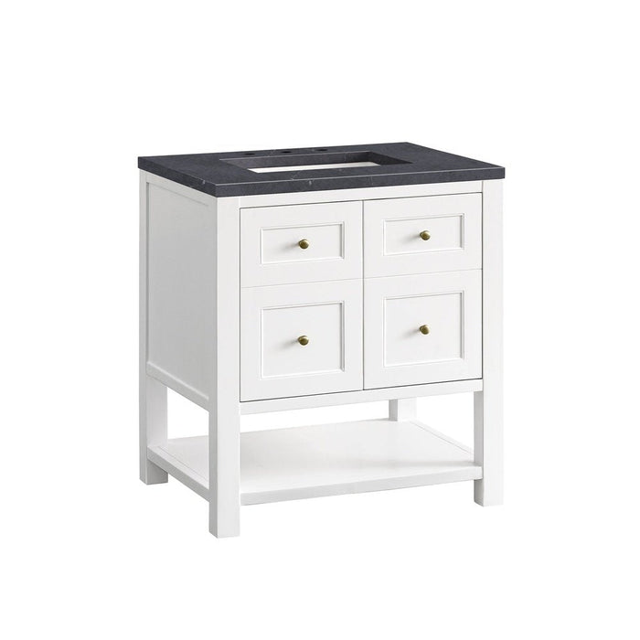 James Martin Vanities Breckenridge 30" Single Vanity, Bright White w/ 3 CM Top