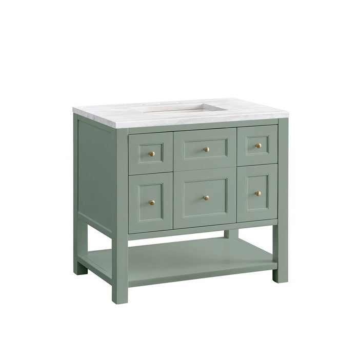 James Martin Vanities Breckenridge 36" Single Vanity, Smokey Celadon w/ 3 CM Top