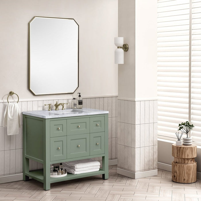 James Martin Vanities Breckenridge 36" Single Vanity, Smokey Celadon w/ 3 CM Top