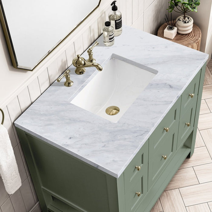 James Martin Vanities Breckenridge 36" Single Vanity, Smokey Celadon w/ 3 CM Top