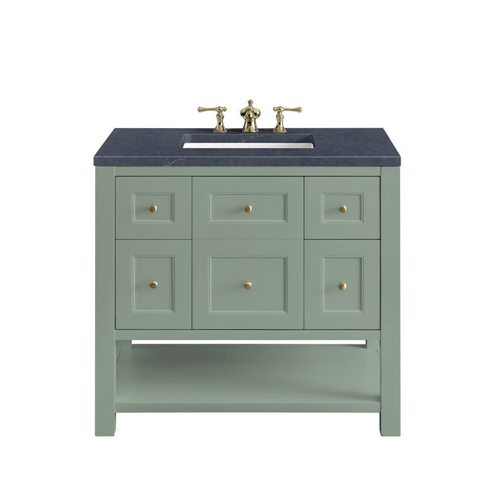 James Martin Vanities Breckenridge 36" Single Vanity, Smokey Celadon w/ 3 CM Top