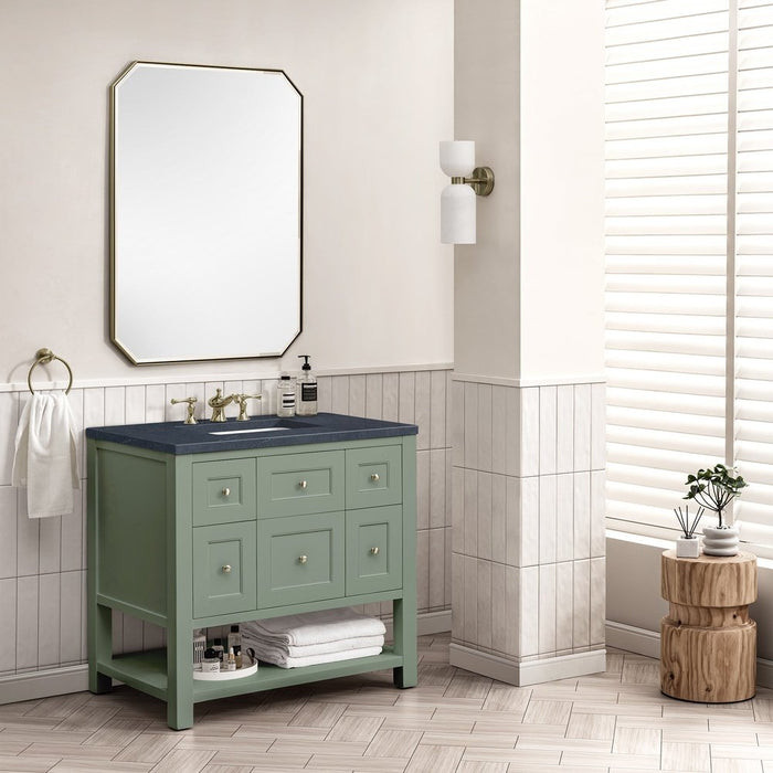 James Martin Vanities Breckenridge 36" Single Vanity, Smokey Celadon w/ 3 CM Top