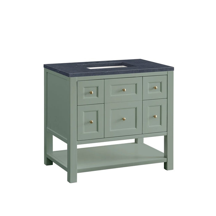 James Martin Vanities Breckenridge 36" Single Vanity, Smokey Celadon w/ 3 CM Top