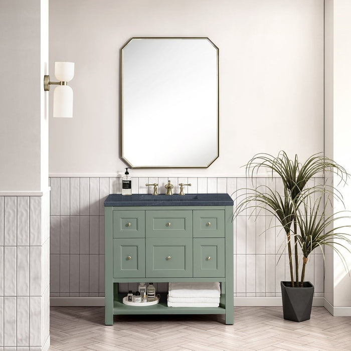 James Martin Vanities Breckenridge 36" Single Vanity, Smokey Celadon w/ 3 CM Top