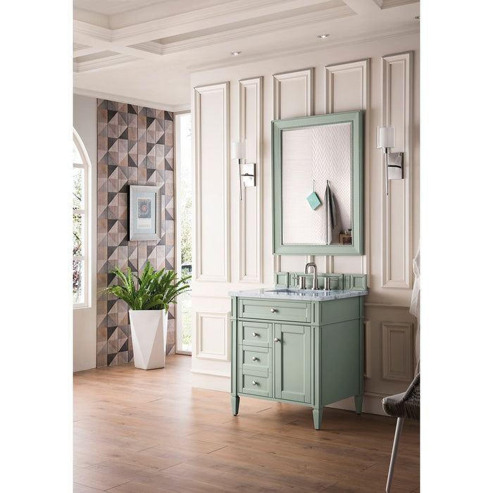 James Martin Vanities Brittany 30" Single Vanity, Sage Green w/ 3 CM Top