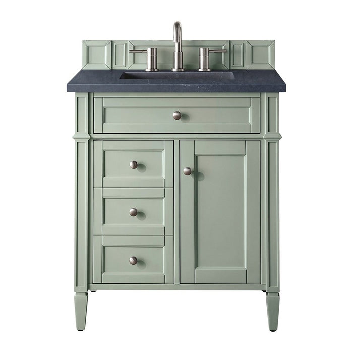 James Martin Vanities Brittany 30" Single Vanity, Sage Green w/ 3 CM Top