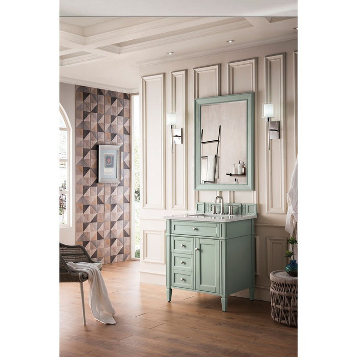 James Martin Vanities Brittany 30" Single Vanity, Sage Green w/ 3 CM Top